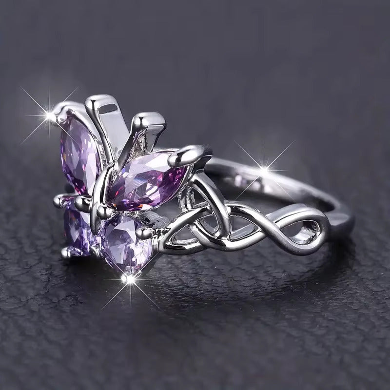Charming Purple Zirconia Ring