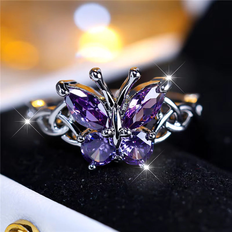 Charming Purple Zirconia Ring