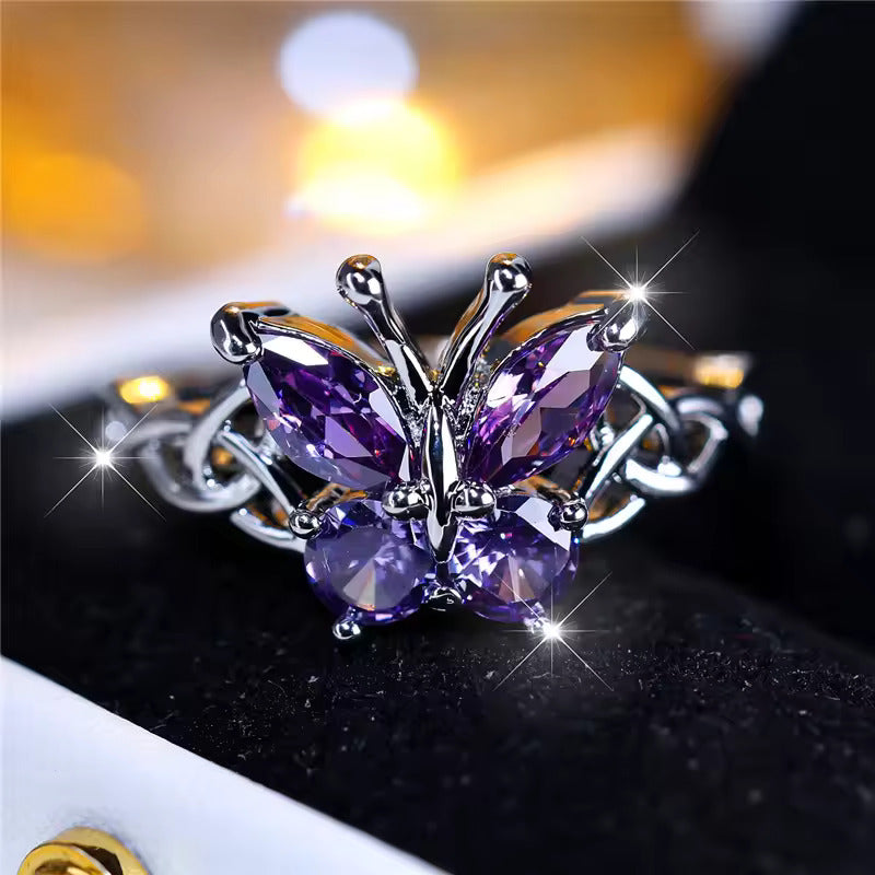 Charming Purple Zirconia Ring