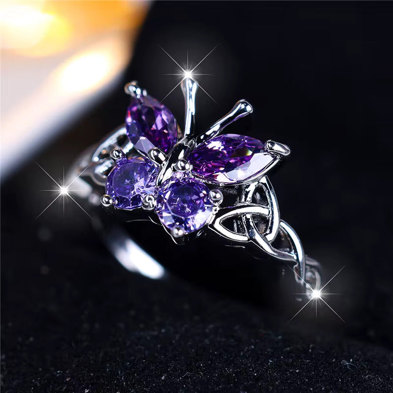 Charming Purple Zirconia Ring
