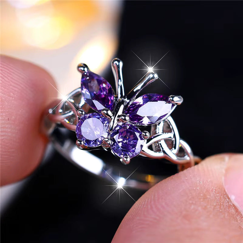 Charming Purple Zirconia Ring