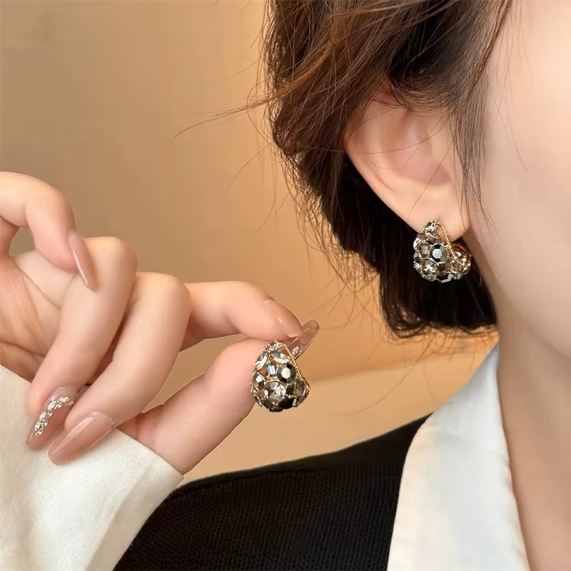 Half-Circle Curved Earrings