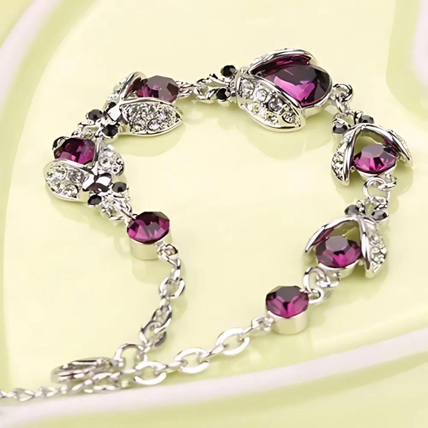 Gemstone Rose Bracelet