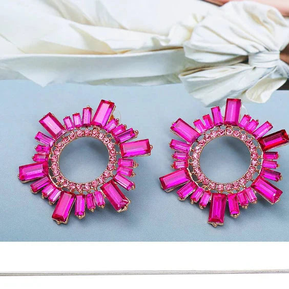 Rhinestone Dangling Earrings