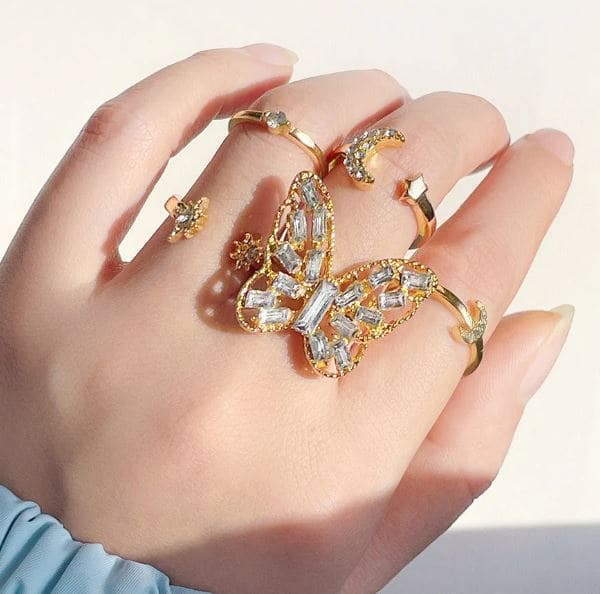 Butterfly Knuckle Rings