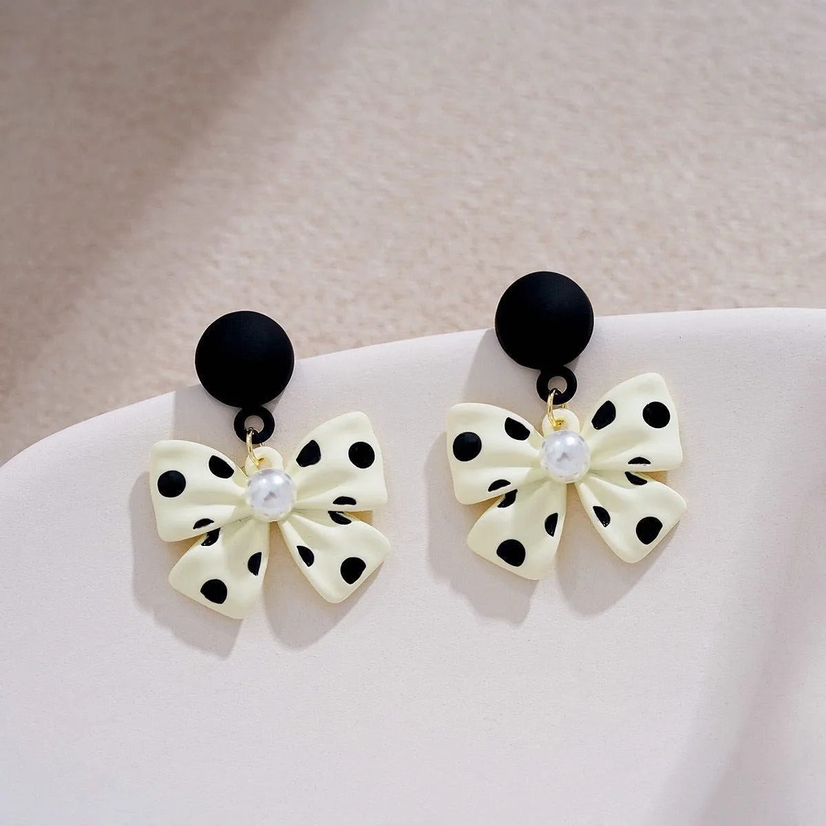 Polka Bow Earrings