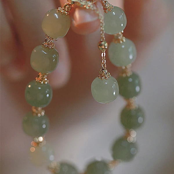 Green Jade Beaded Bracelet