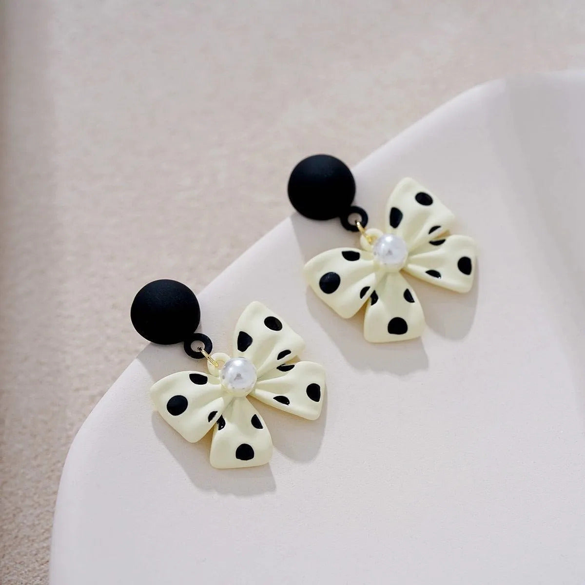 Polka Bow Earrings