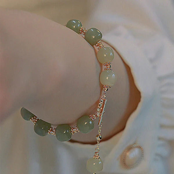 Green Jade Beaded Bracelet